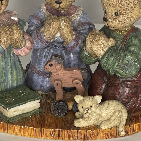 Youngs Berry Hill Bears Resin Figurine Prayer Christian Collectible Vintage 1997 - Picture 8 of 9